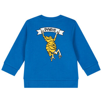 Younger Boys Blue Logo & Frog Sweatshirt